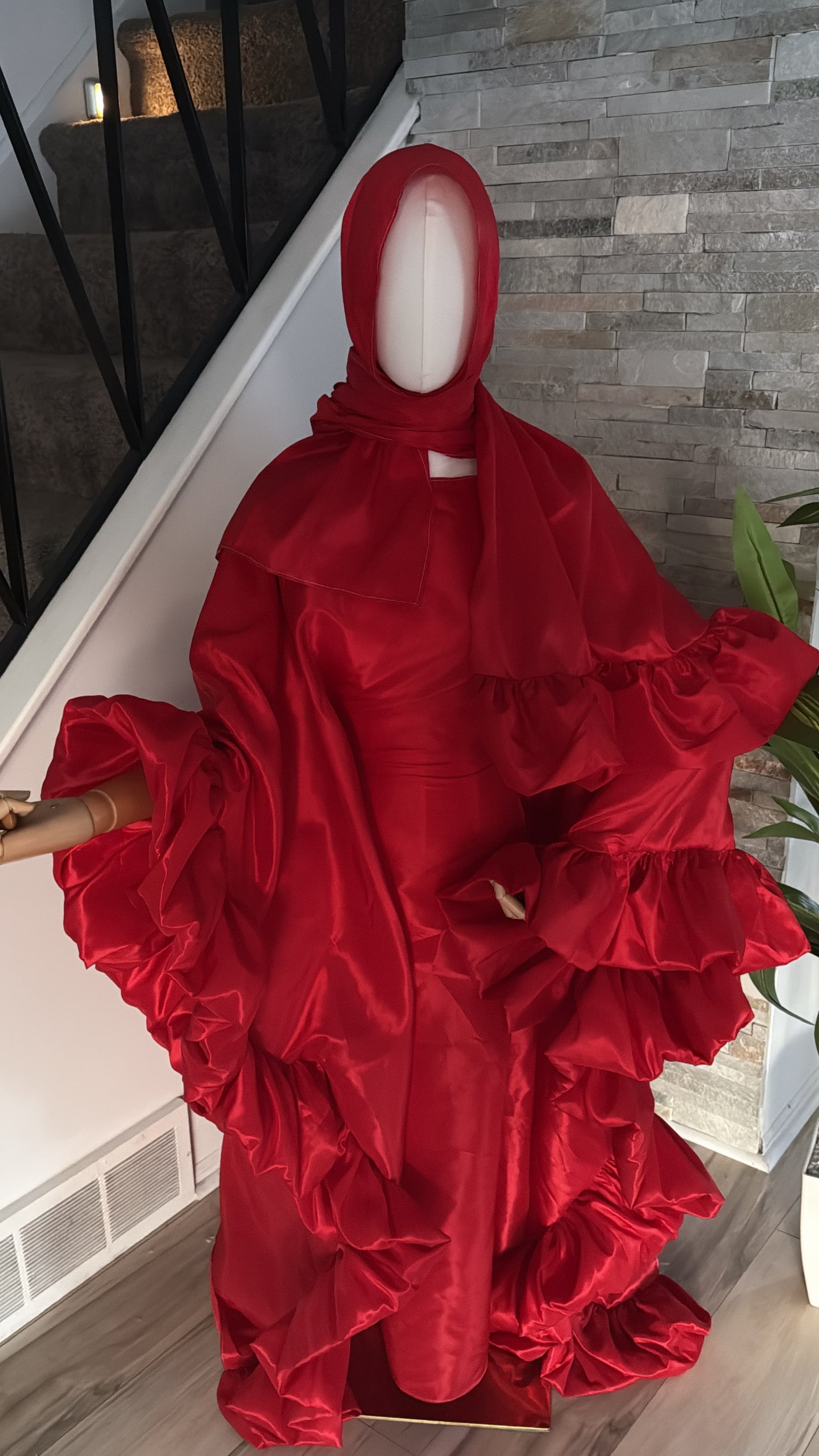 Satin butterfly kaftan